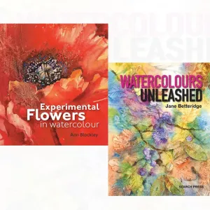 Experimental Flowers in Watercolour [Hardcover], Watercolours Unleashed 2 Books Collection Set