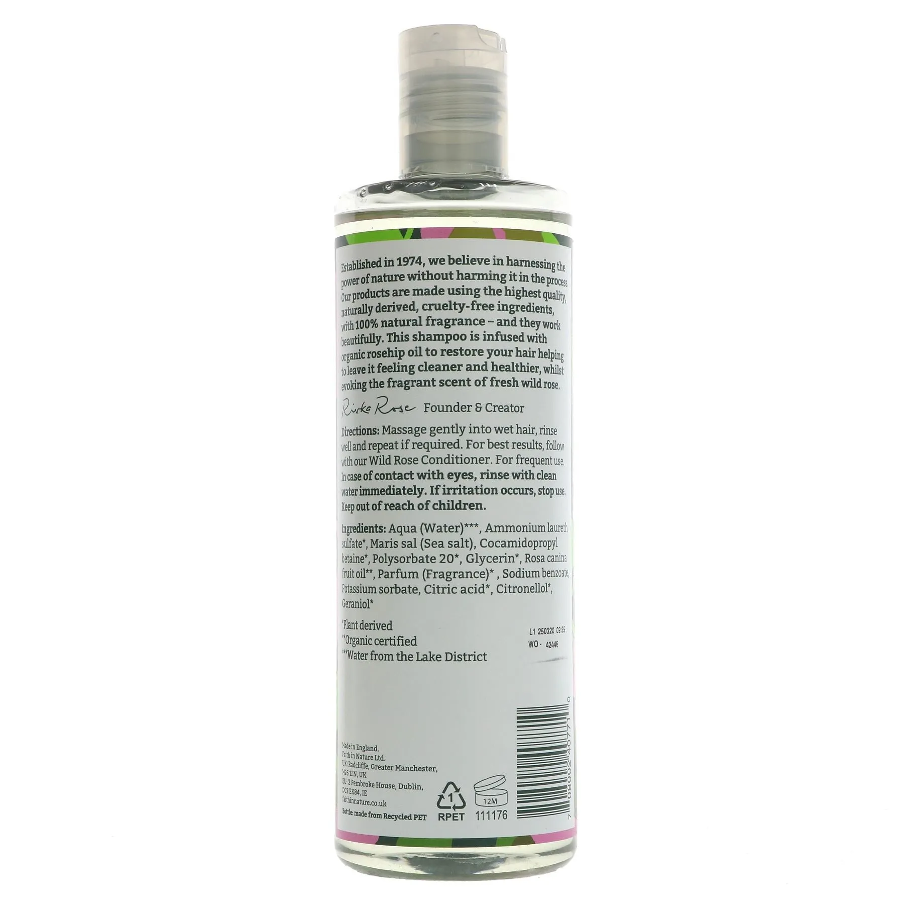 Faith In Nature | Shampoo - Wild Rose | 400ML