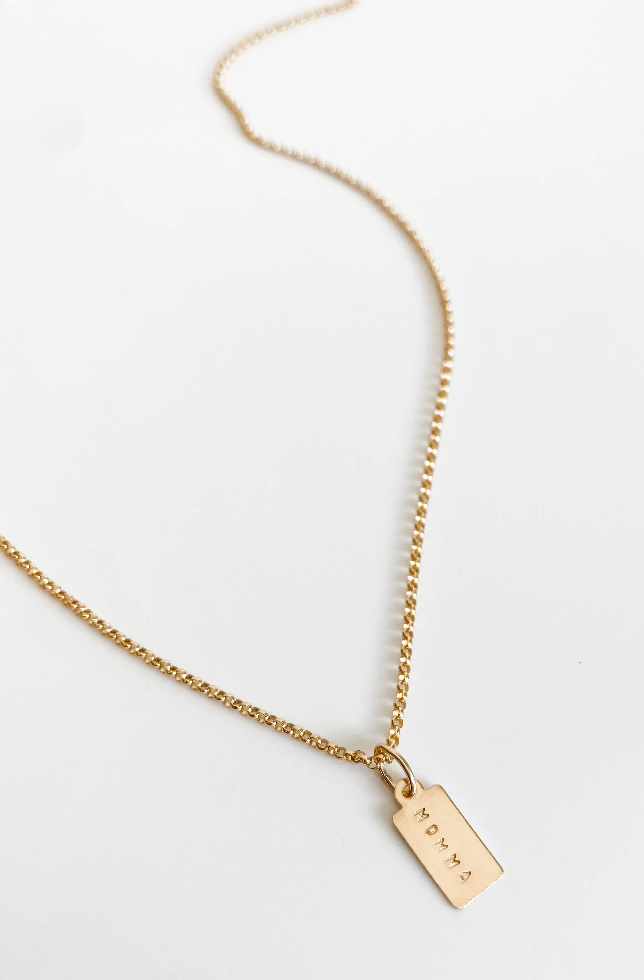 FINN RECTANGLE TAGS NECKLACE