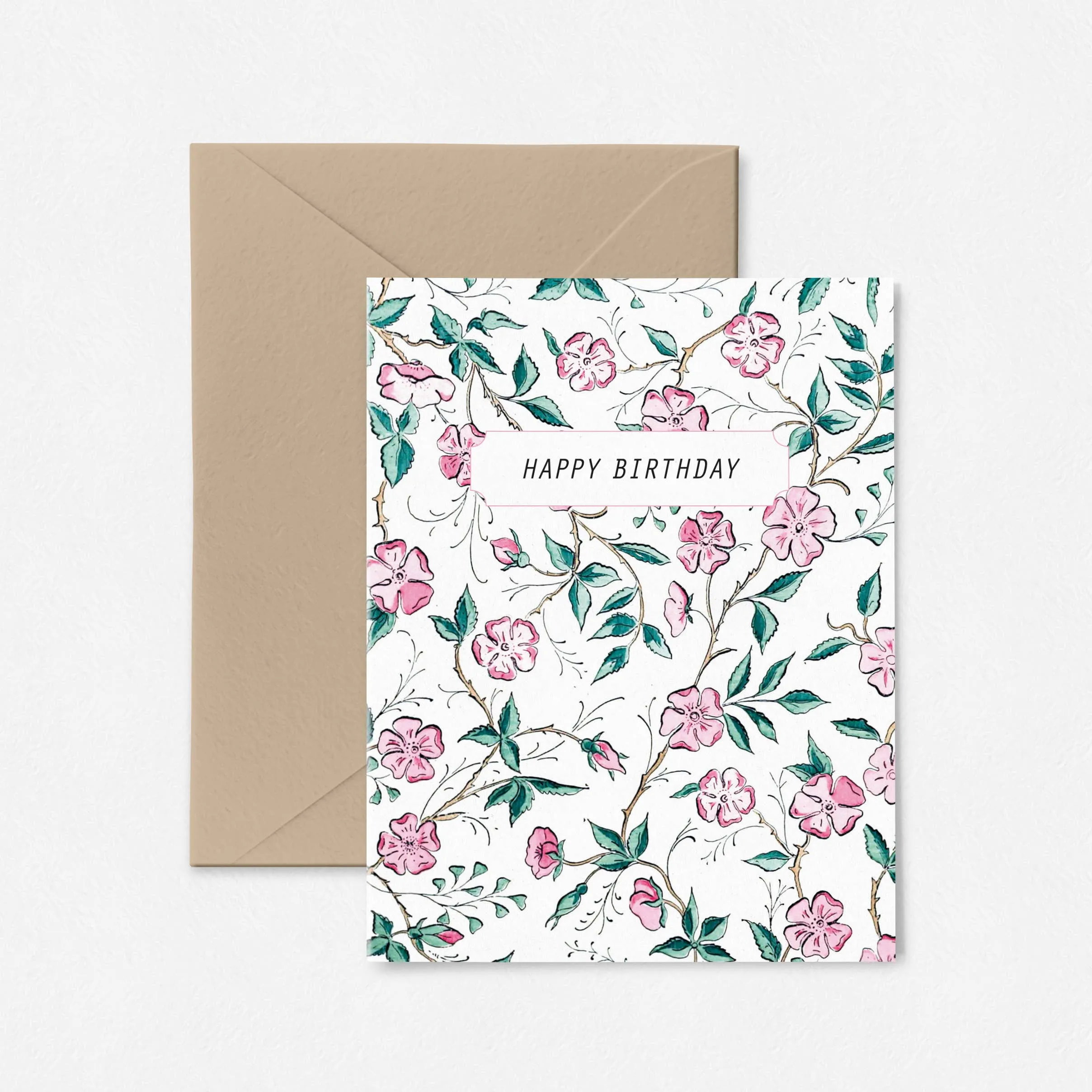 Floral Happy Birthday Card
