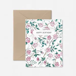 Floral Happy Birthday Card