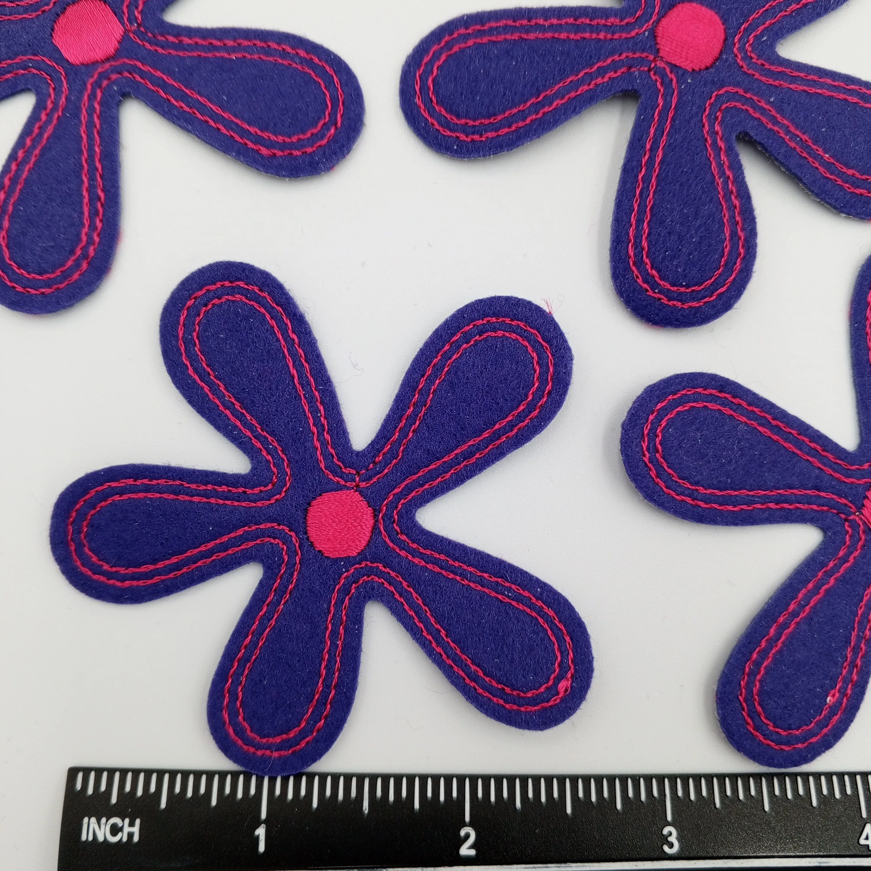 FLORAL VINTAGE  appliques Purple Pink flower Patches #259