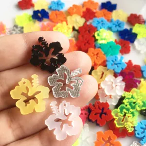 Flores Amapola o Cayena - Flower cayenne Hawaiian Hibiscus / 15 Pieces, 20mm