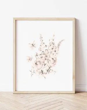 Flower 2 Art Print - Sweet Blush