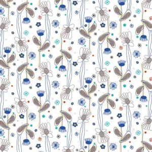 Flower Doodles Gray
