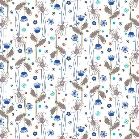 Flower Doodles Gray