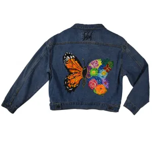 Flower Wing - Hand-Painted Denim Jacket