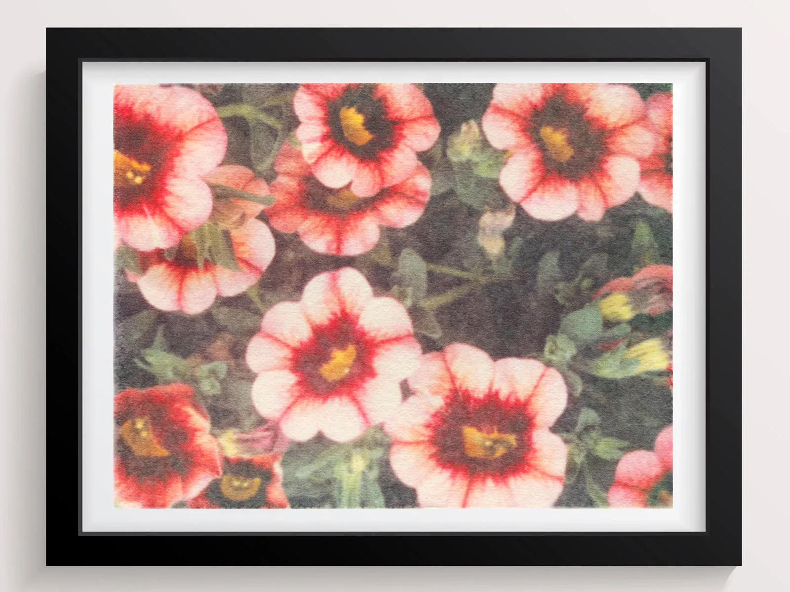 Flowers drip paint