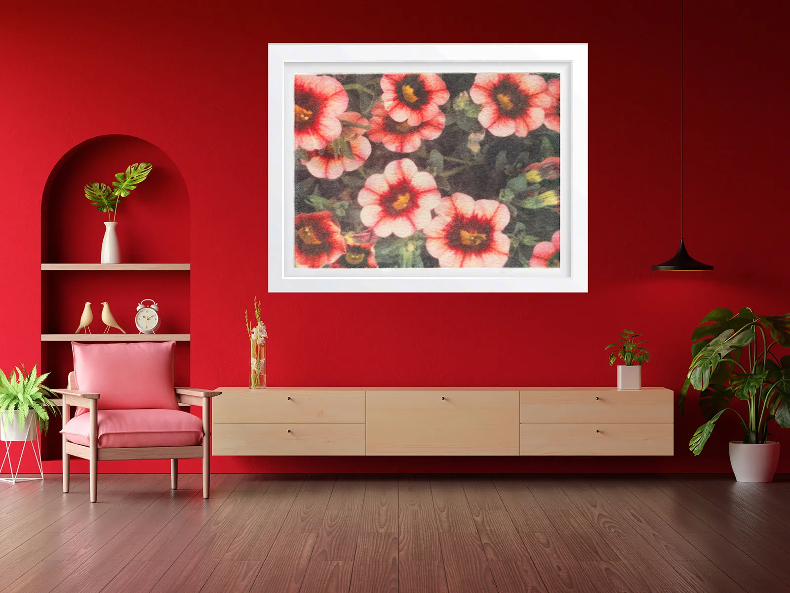 Flowers drip paint