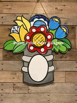 Flowers in Vase Summer Door Hanger