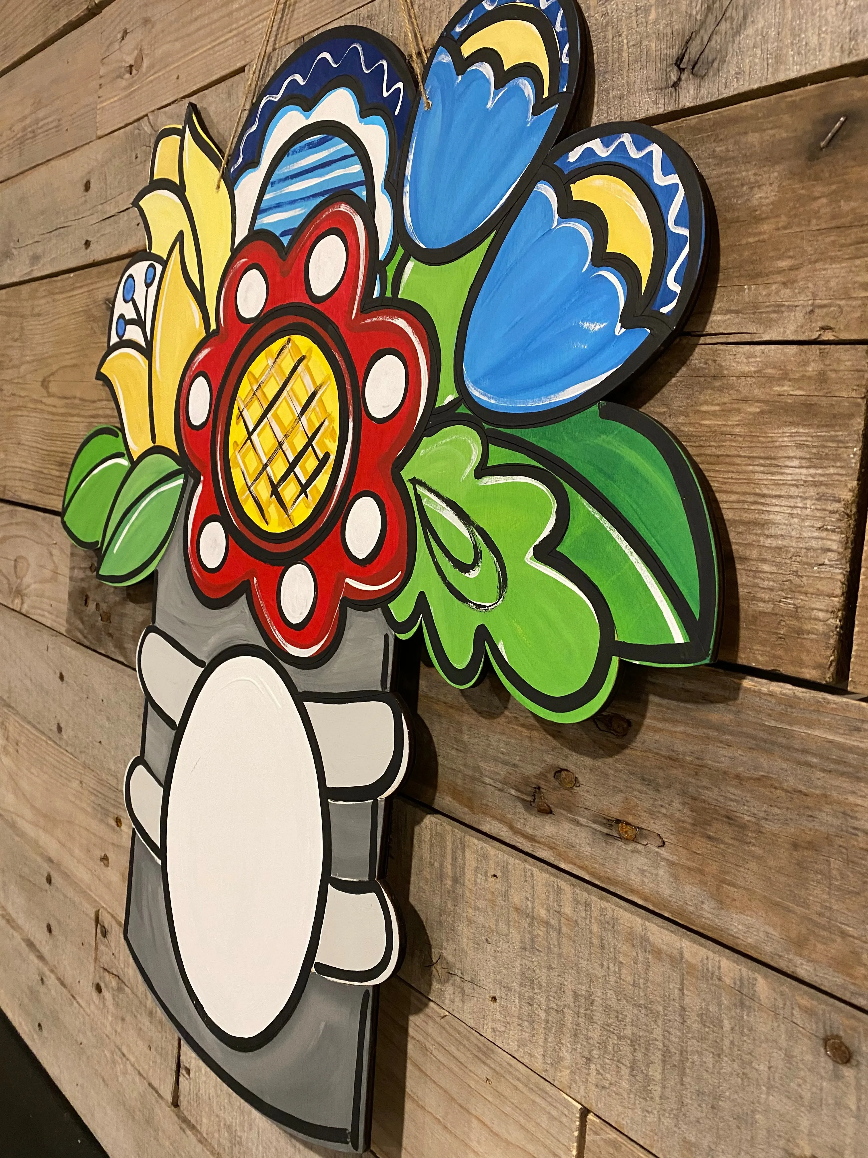 Flowers in Vase Summer Door Hanger