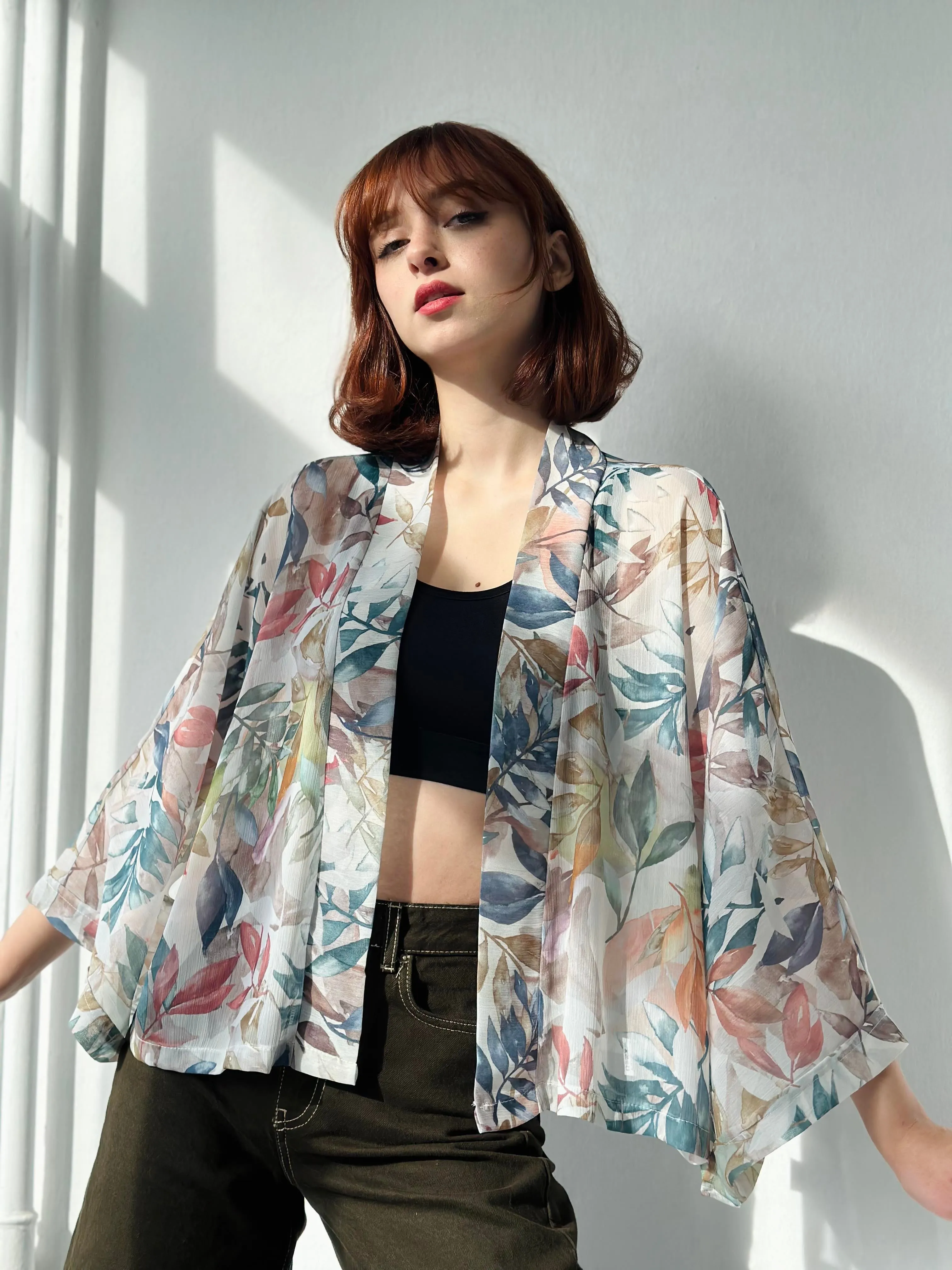 Forest Flowers Mini Kimono