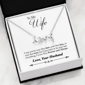 Forever and Always-Scripted Love Necklace for Wife