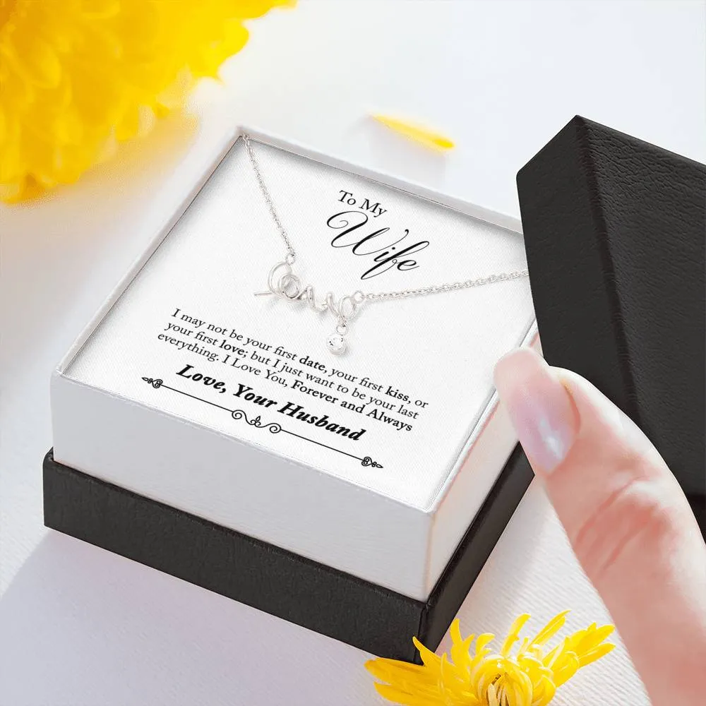 Forever and Always-Scripted Love Necklace for Wife