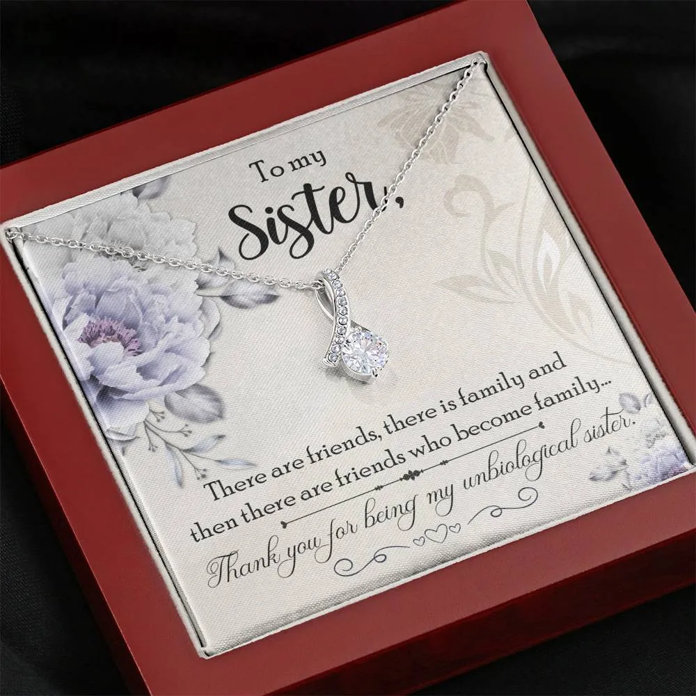 Friends who become family-Alluring Beauty Solitaire Necklace for Friend