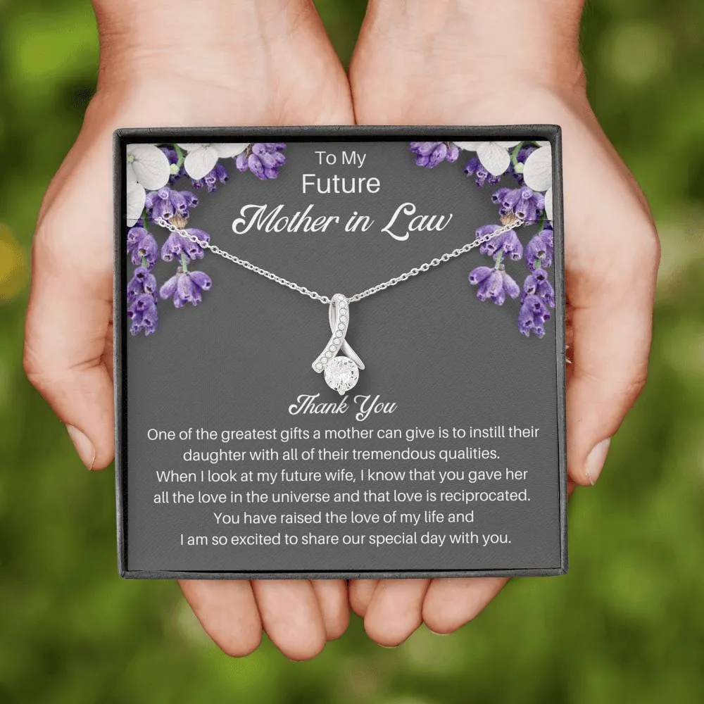 Future Mother In Law Necklace Gift From Groom - Thank You
