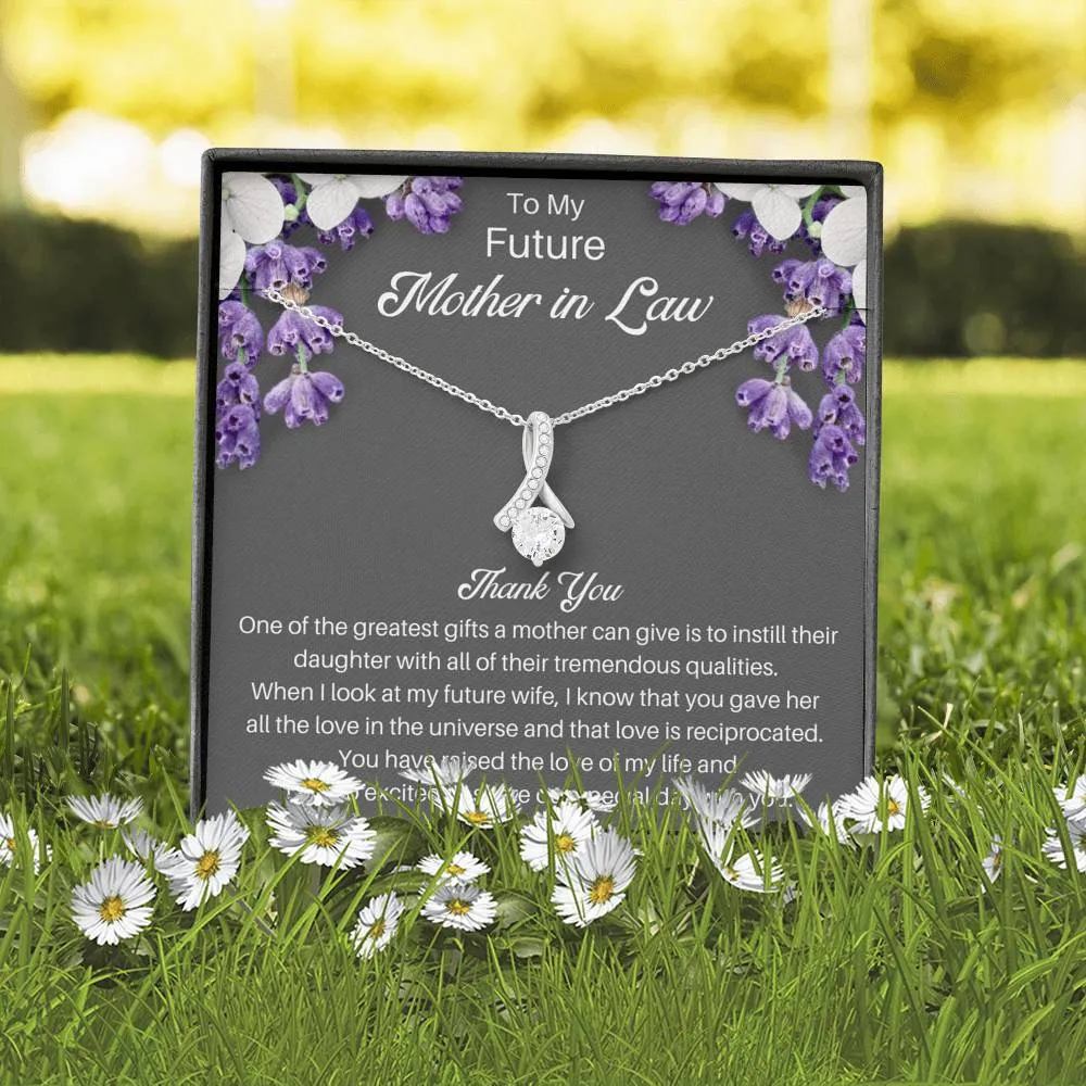 Future Mother In Law Necklace Gift From Groom - Thank You