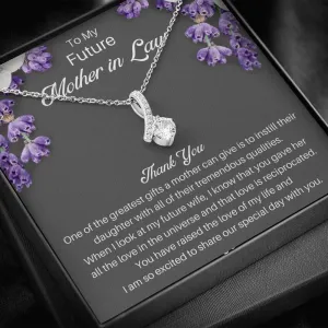 Future Mother In Law Necklace Gift From Groom - Thank You