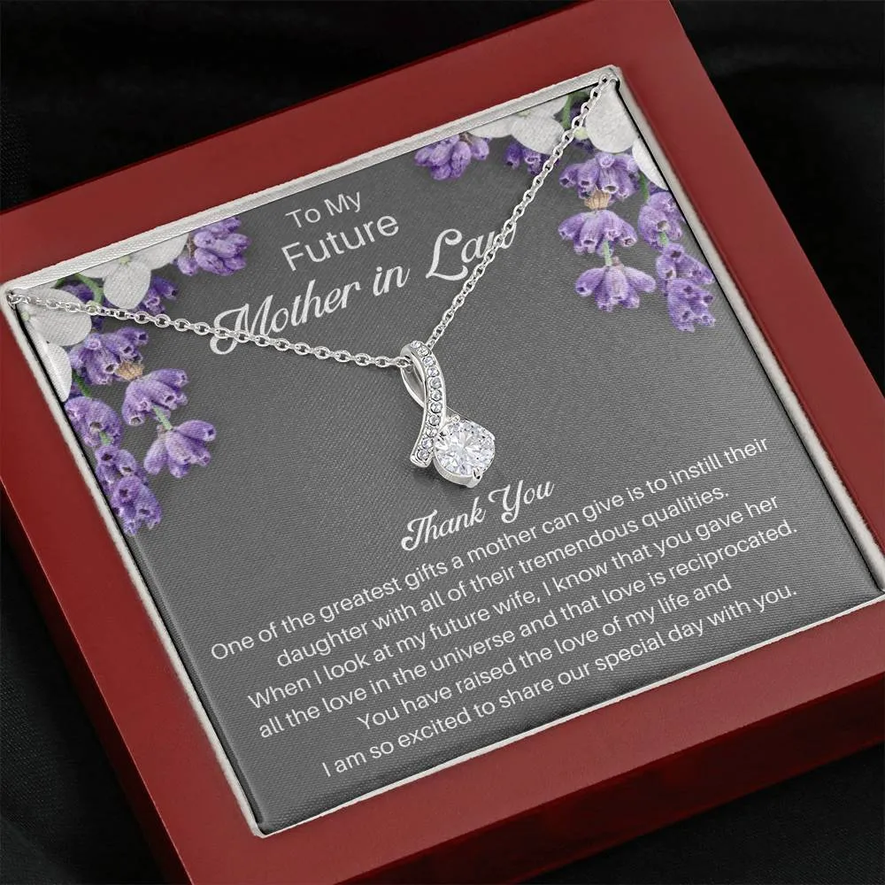 Future Mother In Law Necklace Gift From Groom - Thank You