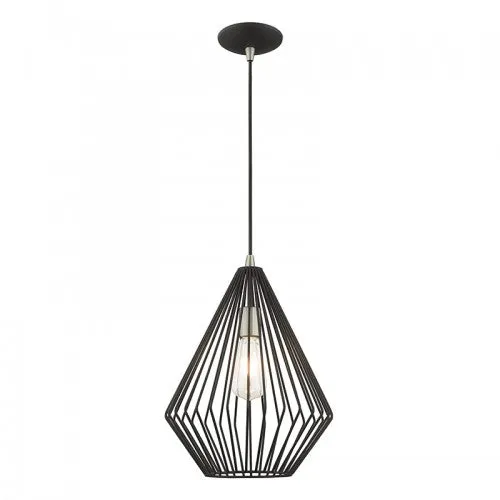 GEOMETRIC 1 LIGHT MINI PENDANT, BLACK