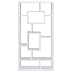 Geometric 10-Shelf Bookcase