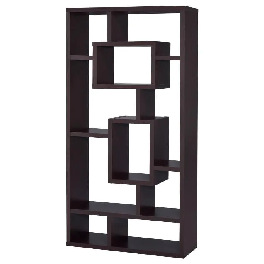 Geometric 10-Shelf Bookcase