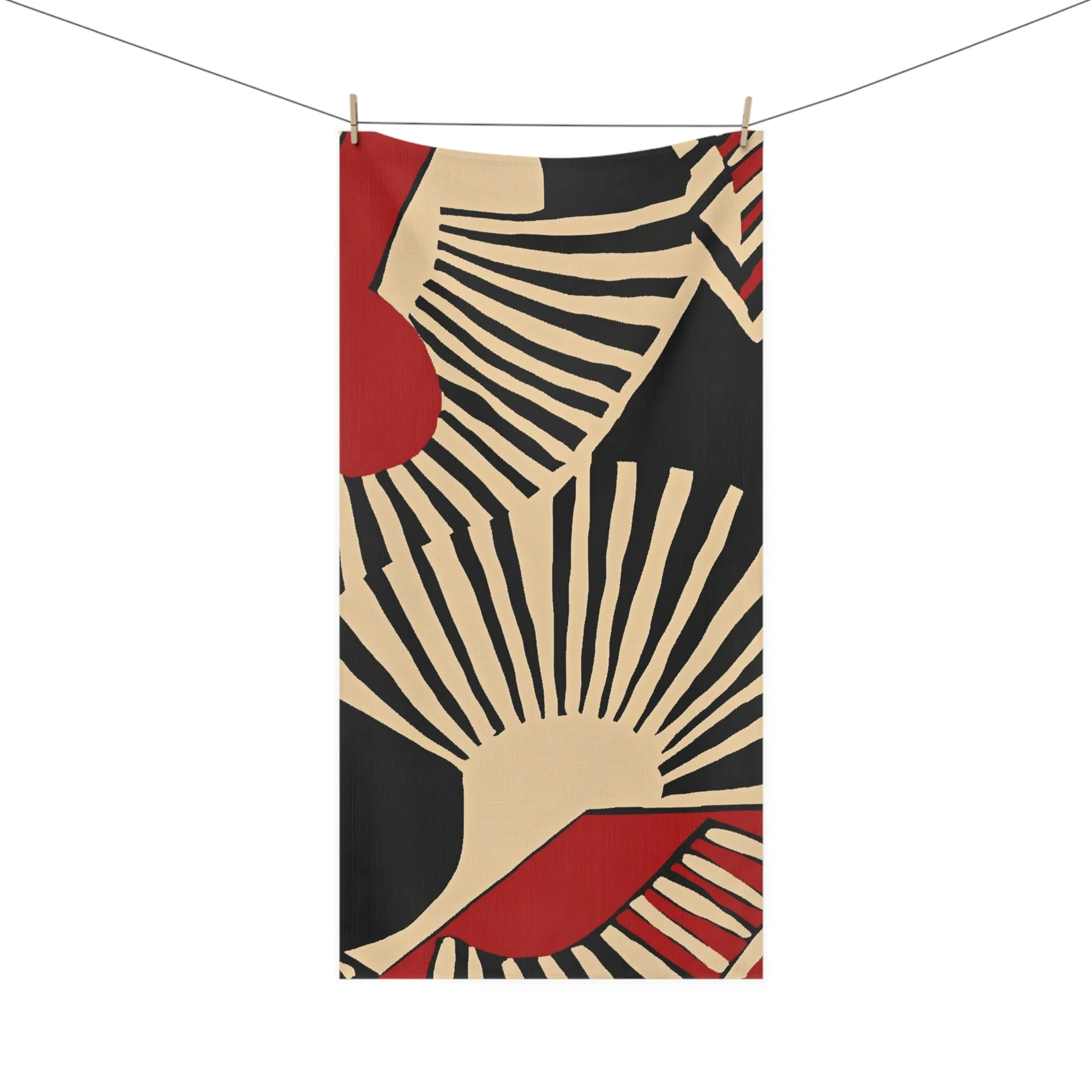 Geometric Mid-Century Modern Bath Towel