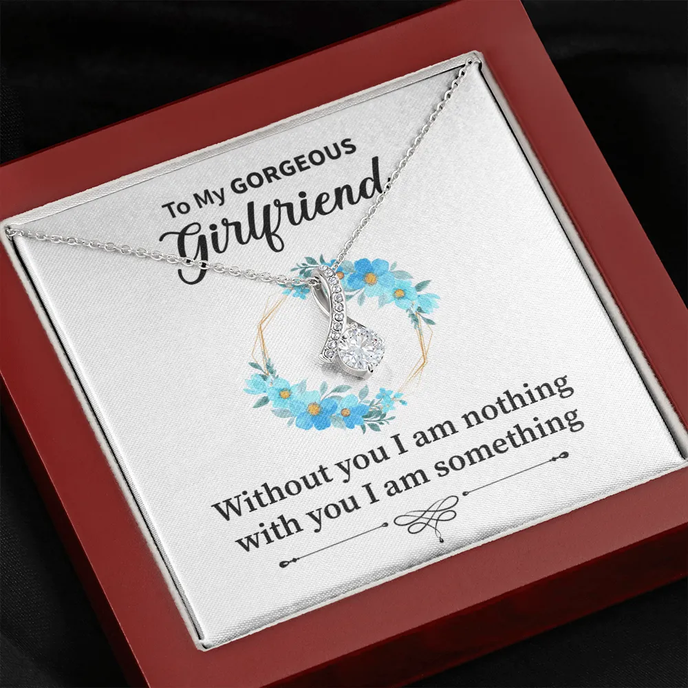 Girlfriend - Without You I Am Nothing - Alluring Beauty Infinity Necklace Message Card