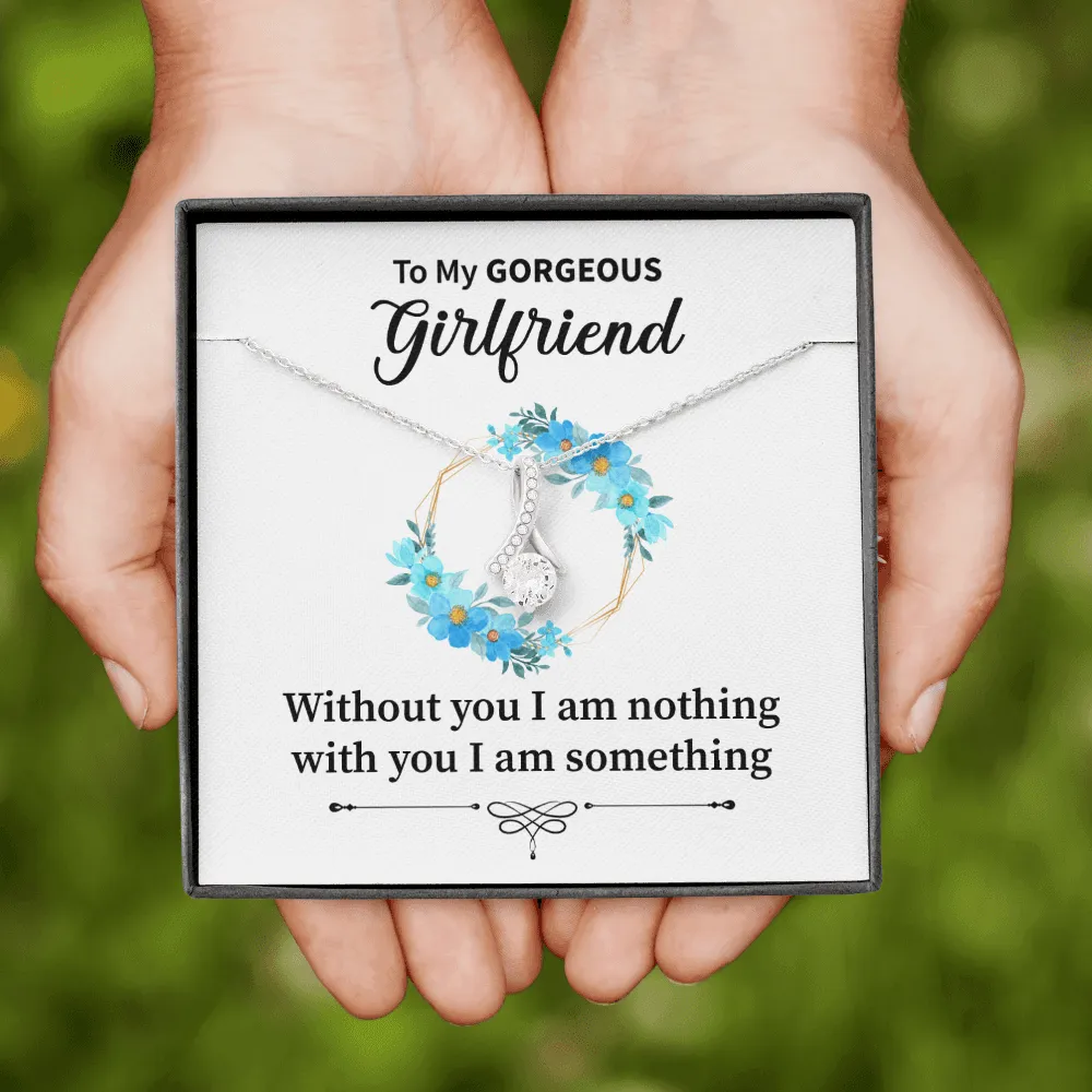 Girlfriend - Without You I Am Nothing - Alluring Beauty Infinity Necklace Message Card