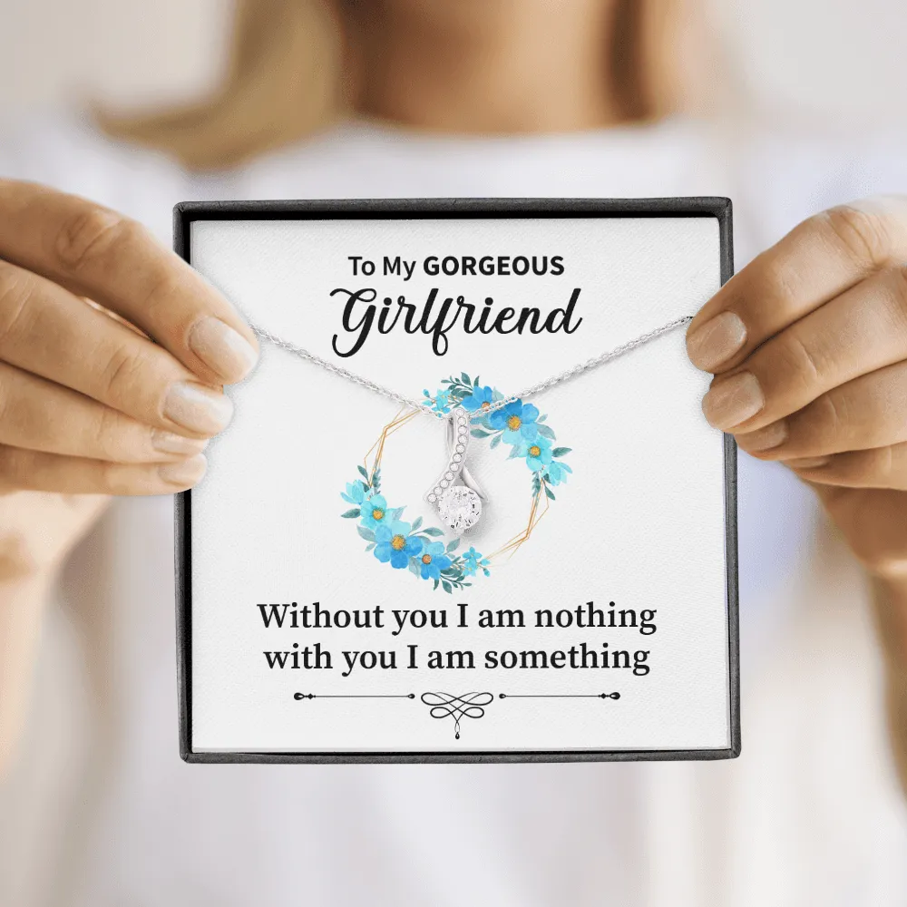 Girlfriend - Without You I Am Nothing - Alluring Beauty Infinity Necklace Message Card