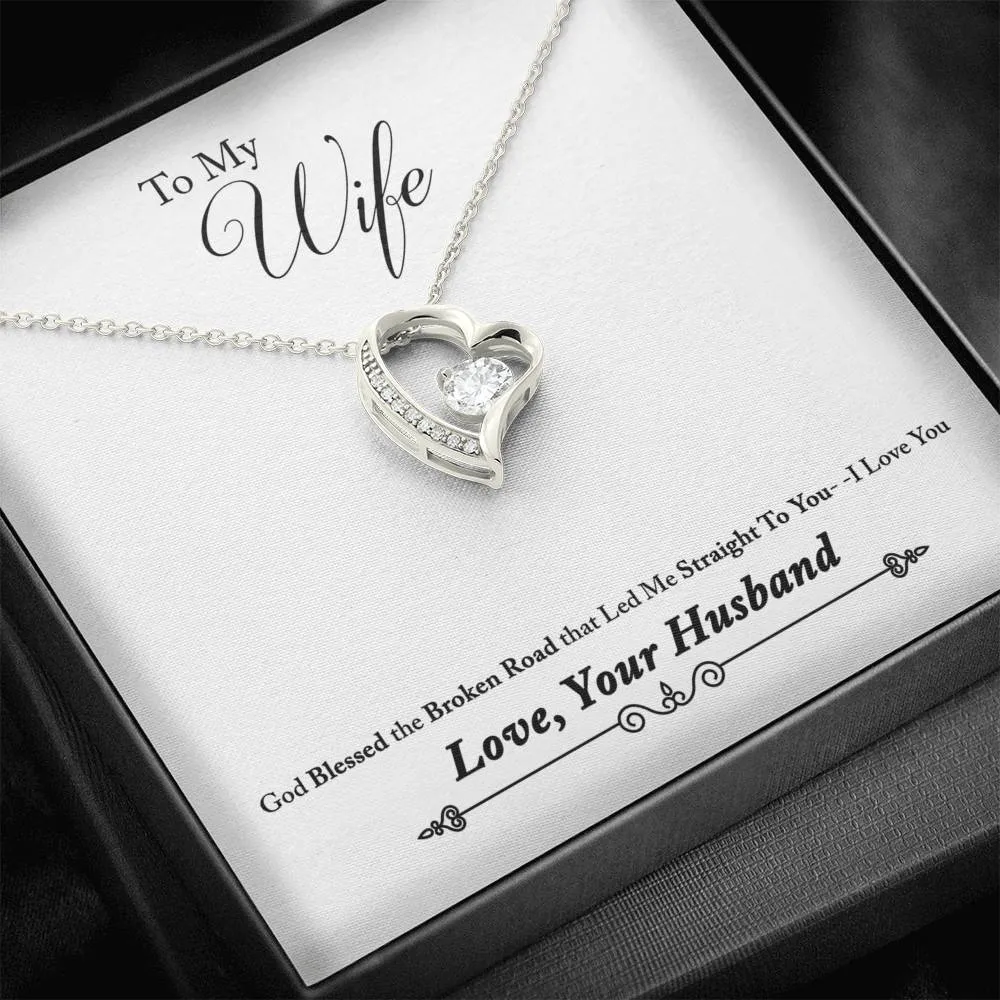 God led me to you-Forever Love Heart Necklace for Wife