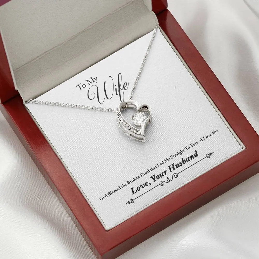 God led me to you-Forever Love Heart Necklace for Wife