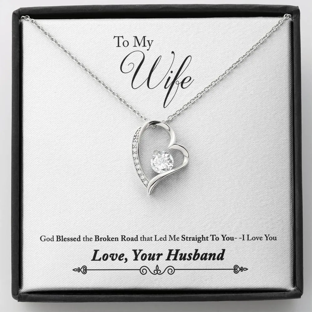 God led me to you-Forever Love Heart Necklace for Wife
