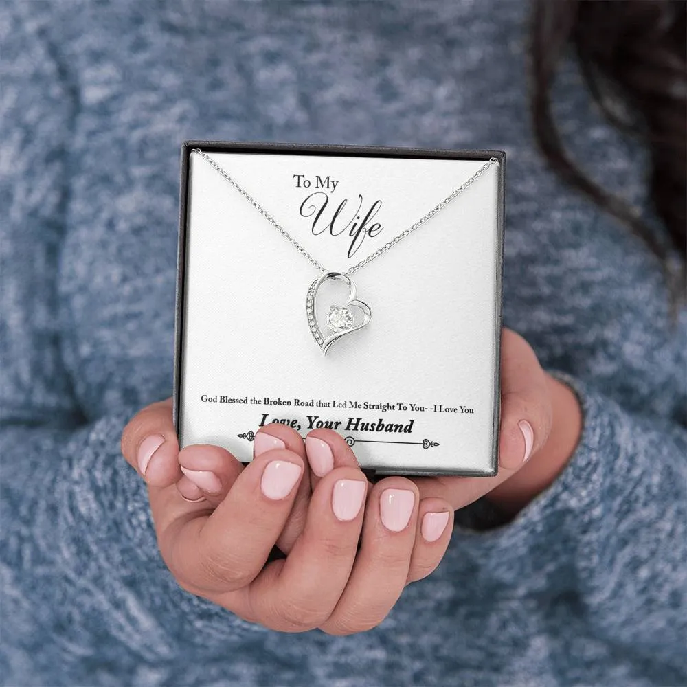 God led me to you-Forever Love Heart Necklace for Wife