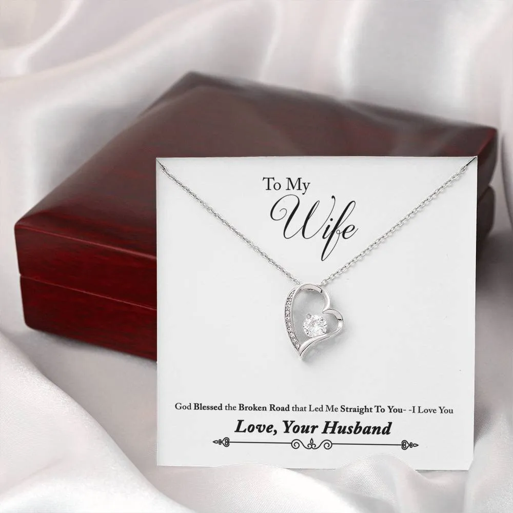 God led me to you-Forever Love Heart Necklace for Wife