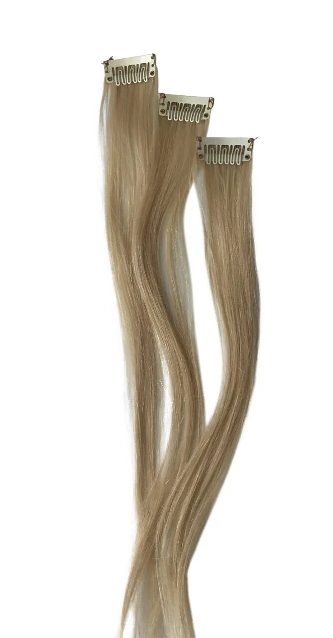 Golden Blonde Highlighter Hair Strands | 100% Virgin Remy Clip-Ins by Prarvi
