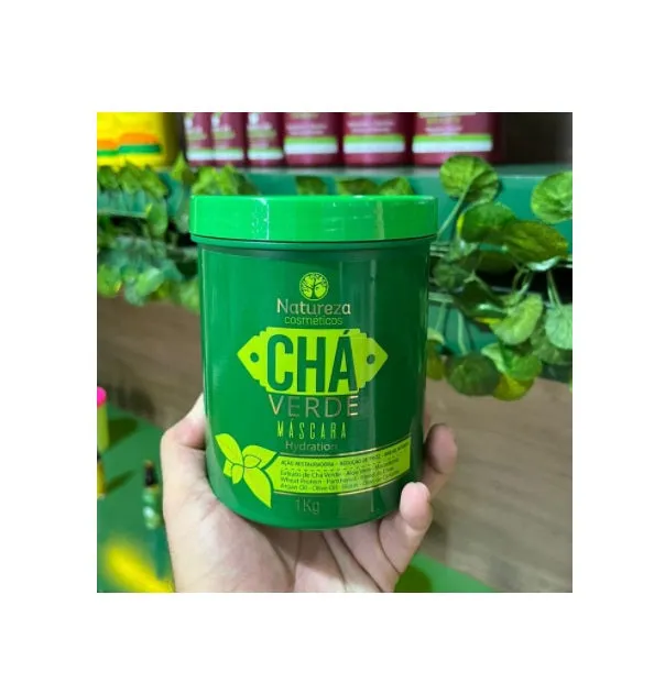 Green Tea Hydration Anti Frizz Intense Shine Restore Mask 1Kg - Natureza Cosmetics