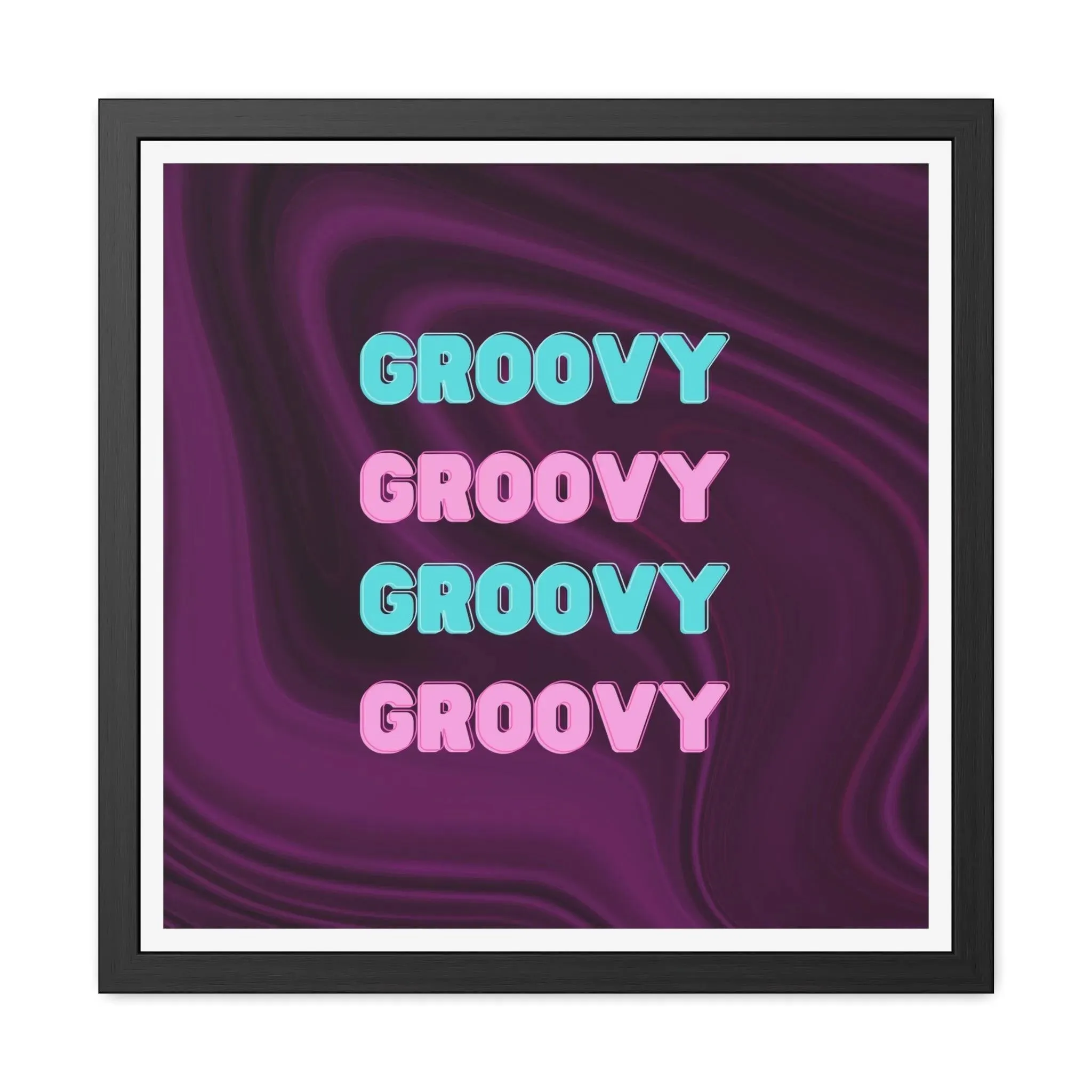 Groovy Purple Funky Poster Wall Art