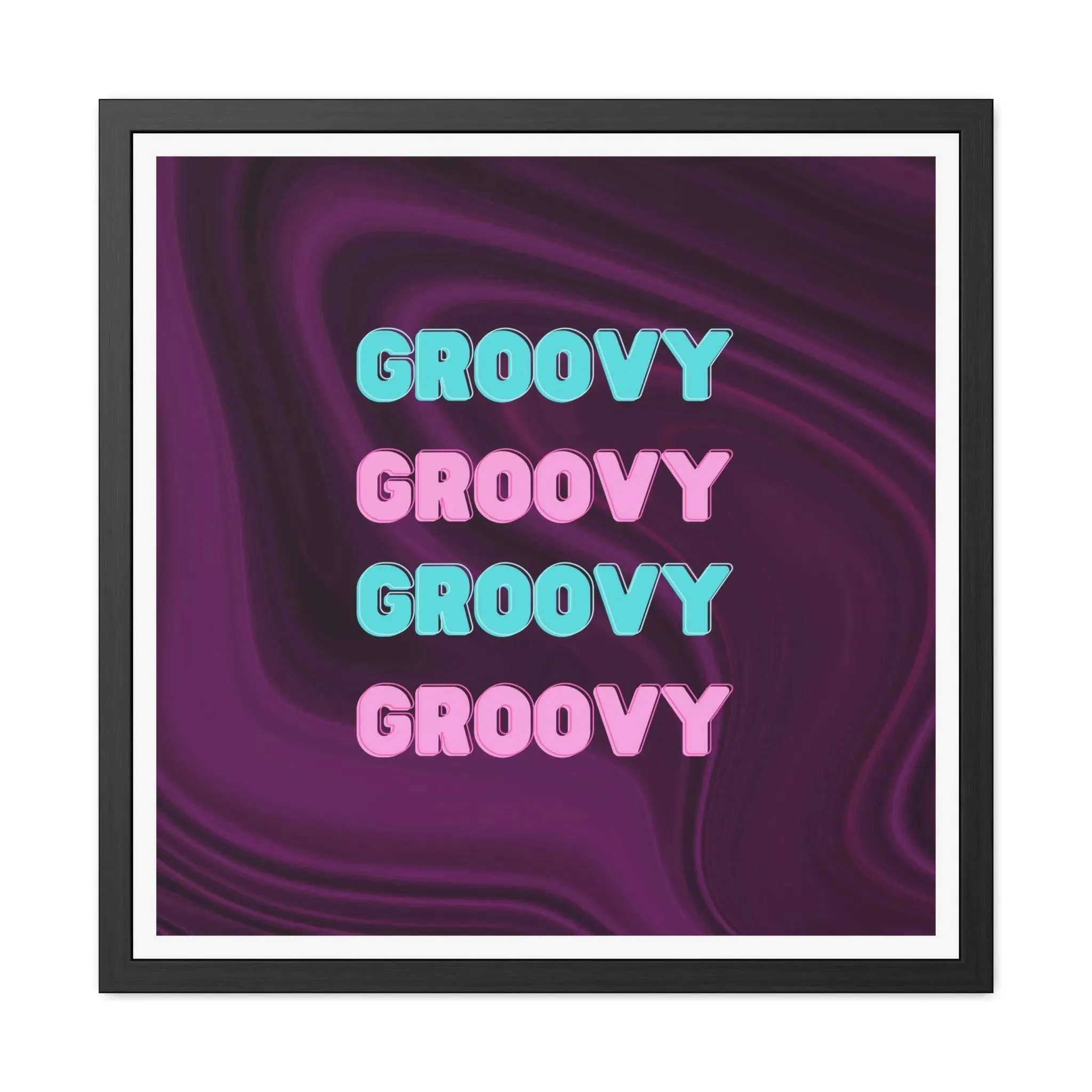 Groovy Purple Funky Poster Wall Art