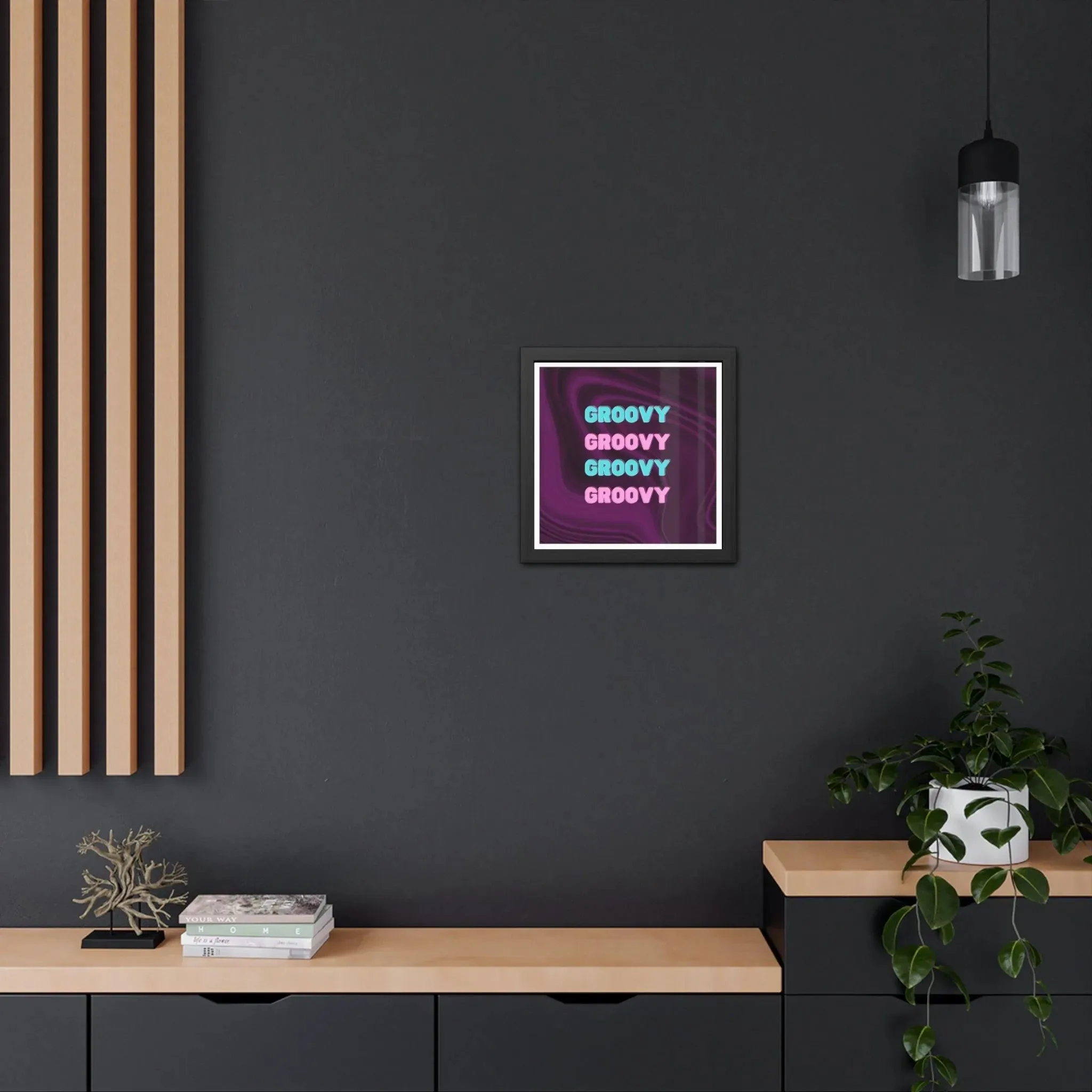 Groovy Purple Funky Poster Wall Art
