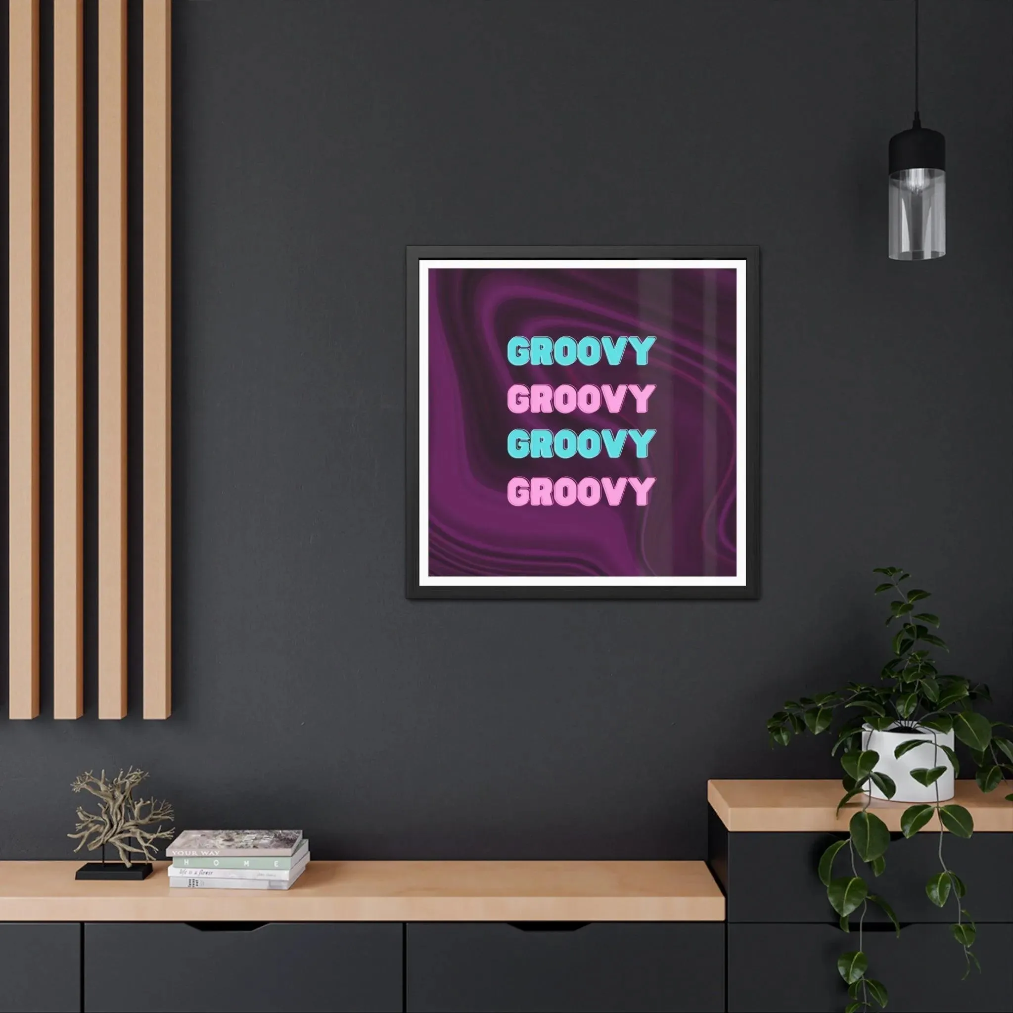 Groovy Purple Funky Poster Wall Art