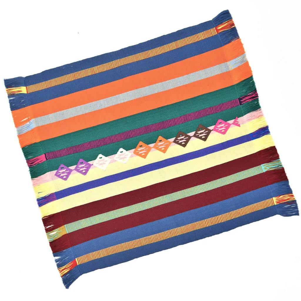 Guatemala Hand Woven Celebration Basket Liner | Blue Gray