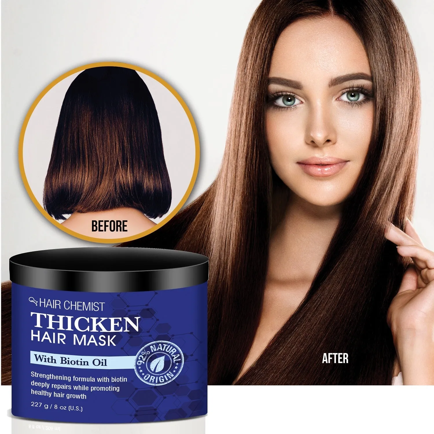 Hair Chemist Thicken Hair Mask with Biotin 3-PC Hair Care Box Set
