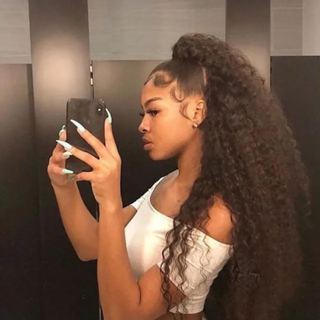 Hand-Tied Nature Curly Wig