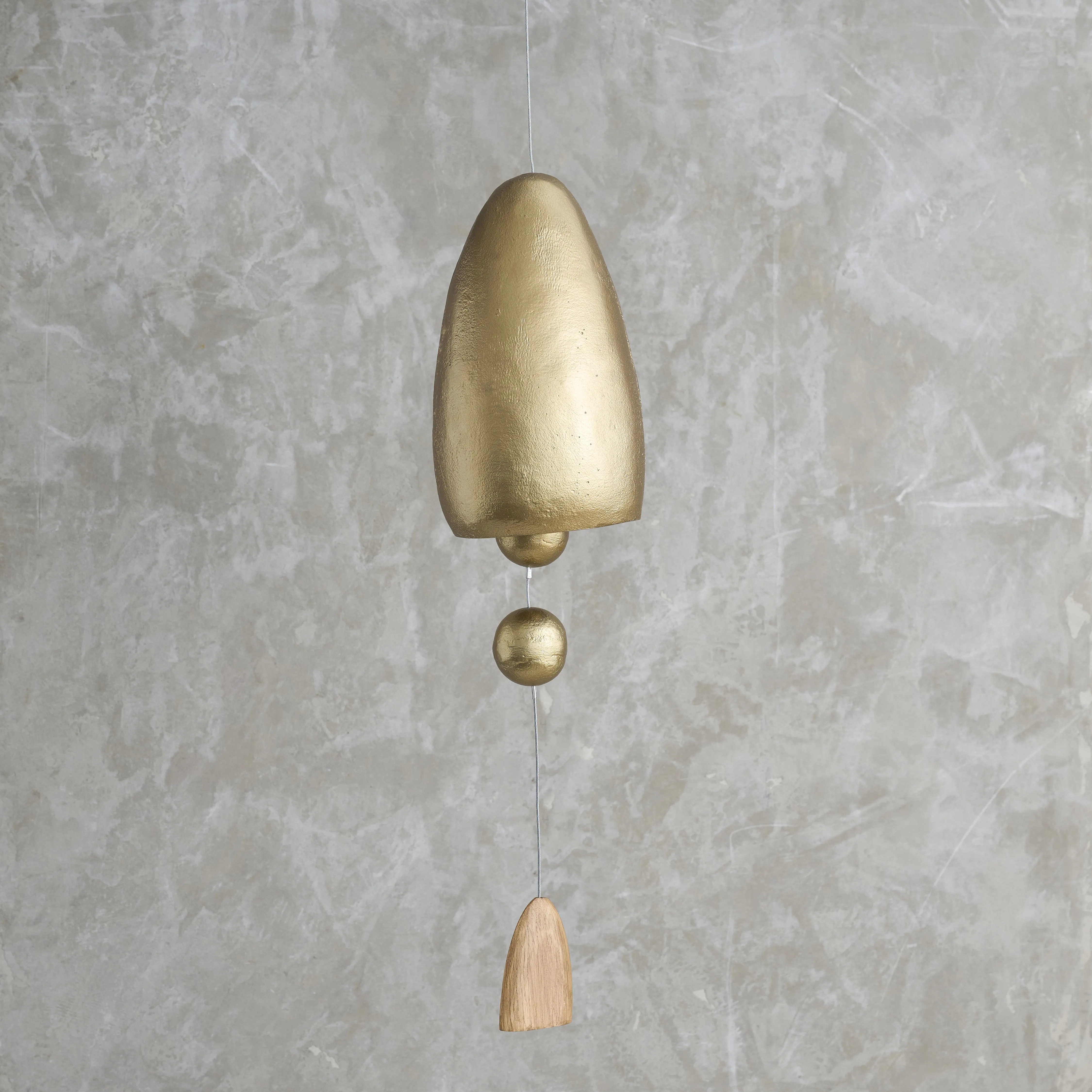 HANGING ANTIQUE BRASS BELL