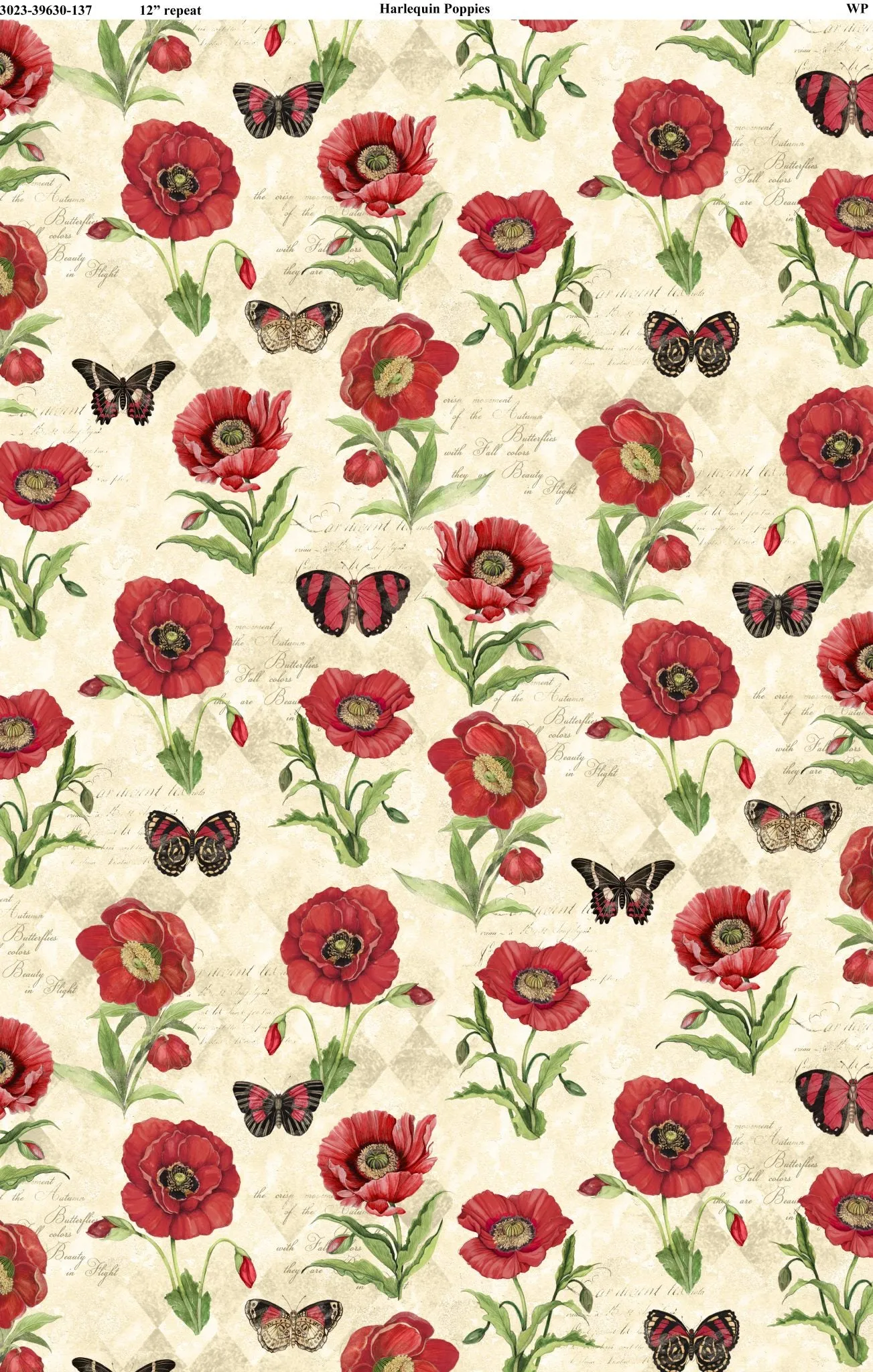 Harlequin Poppies Tan
