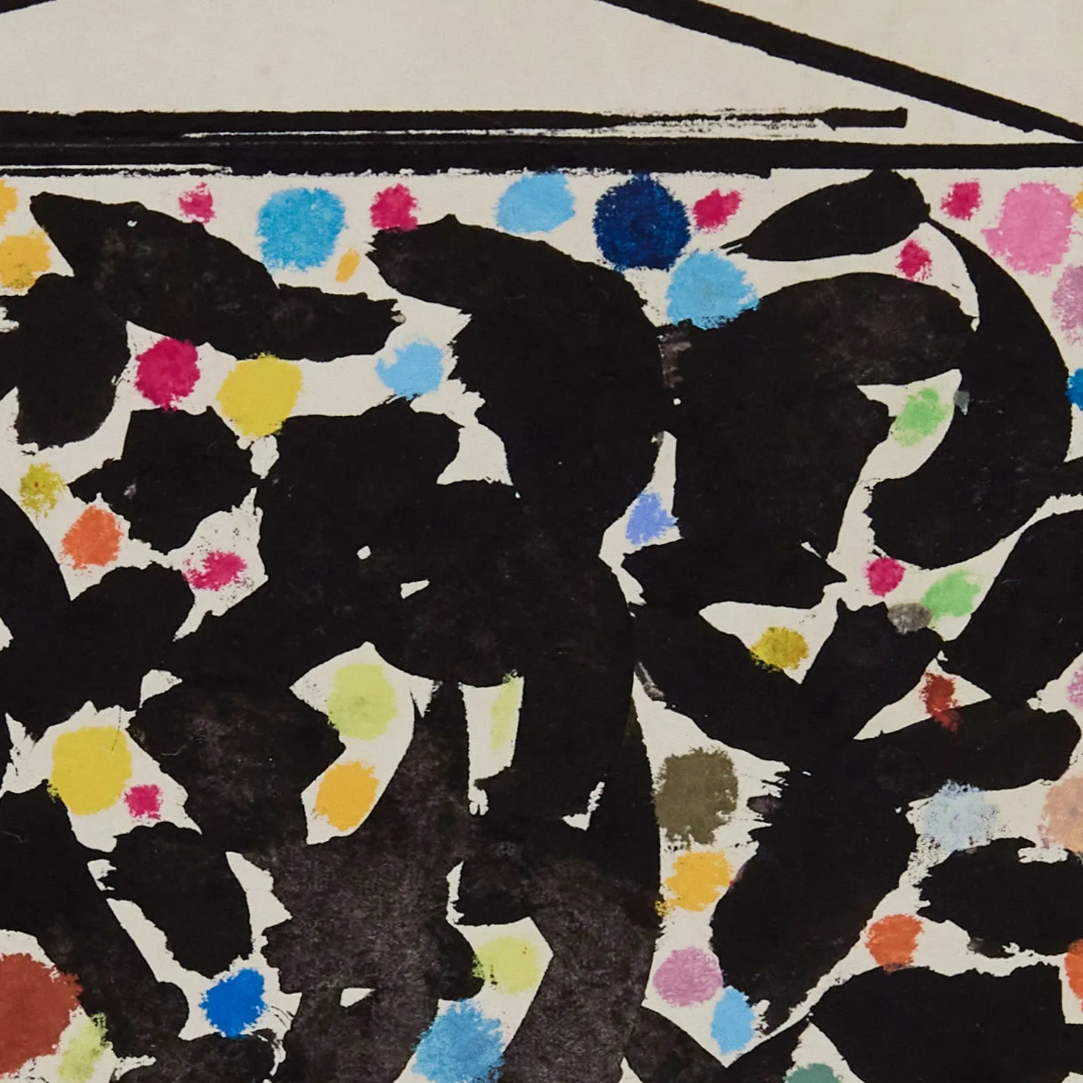 HAROLD TOWN "BELOW SWING" MIXED MEDIA, 1973