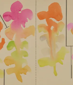 HAROLD TOWN "FOUR CLOUD" WATERCOLOR, 1973