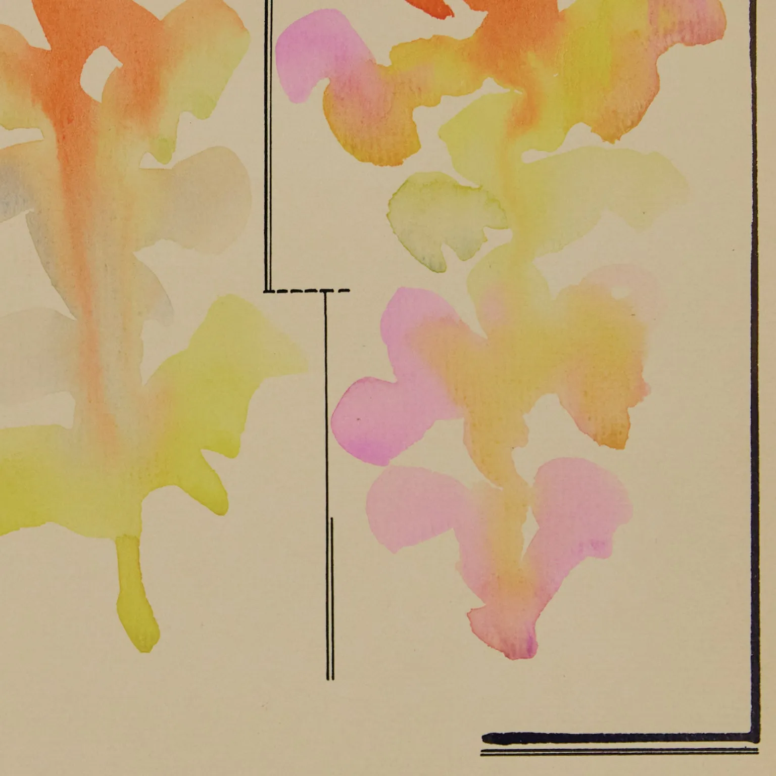 HAROLD TOWN "FOUR CLOUD" WATERCOLOR, 1973