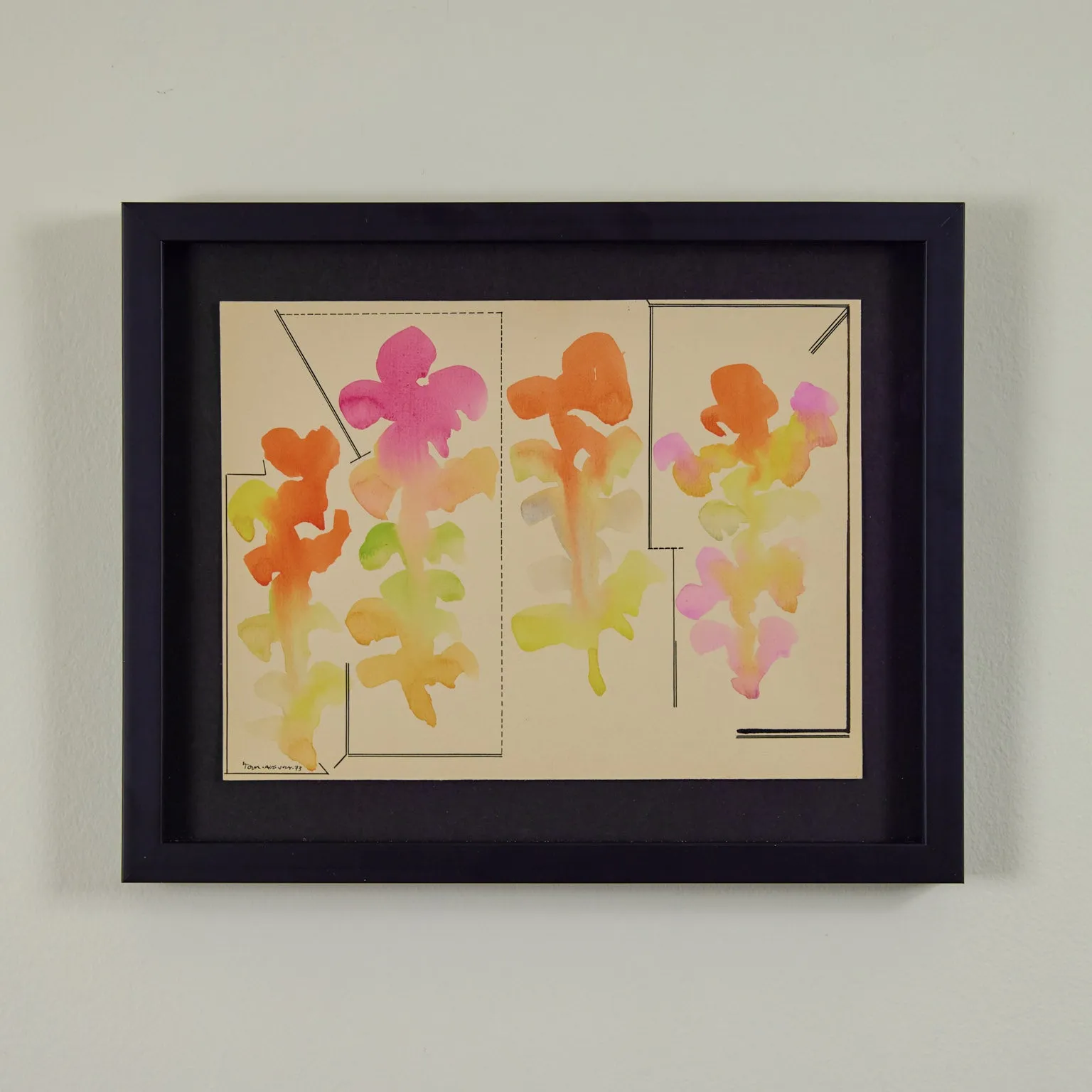 HAROLD TOWN "FOUR CLOUD" WATERCOLOR, 1973